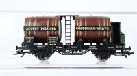Märklin H0 Konvolut Güterzugbegleitwagen Weinfasswagen "August Pflüger" Flachwagen mit Ladung " Göppinger Sauerbrunn" K.Bay.Sts.B. u.a.
