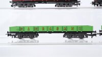 Märklin H0 Konvolut Niederbordwagen teilbeladen "Zirkus Sarrasani" DB u.a.