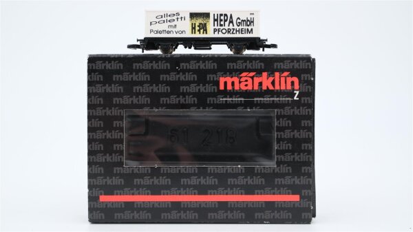 Märklin Z 8615A225 Containerwagen "Paletten vom Hepa"