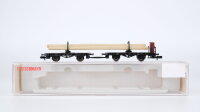 Fleischmann N 8223 Drehschemelw. mit Baumstämmen H...