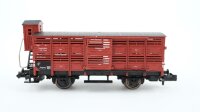 Fleischmann N 8356 Flachdach Viehwagen mit Bremserhaus Vh04 DB