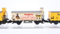 Arnold N Konvolut gedeckte Güterwagen "Kaiser Friedrich Quelle Schultheiss Berliner Weisse" DB