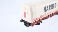Arnold N Konvolut gedeckter Güterwagen "Knorr" Kühlwagen "BASF" Niederbordwagen mit Plane "Haribo" DB