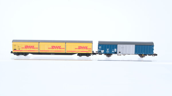Electrotren u.a. N Konvolut Postwagen Schiebewandwagen "DHL" DB u.a.
