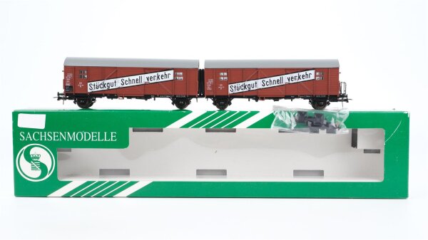 Sachsenmodelle H0 16007 Gedeckter Güterwagen Leig-Einheit Gll Stückgut Schnellverkehr DR