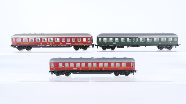 Trix H0 Konvolut Speisewagen Schlafwagen "Mitropa DSG" Schnellzugwagen 1./2. Kl. DB (Abbrüche)
