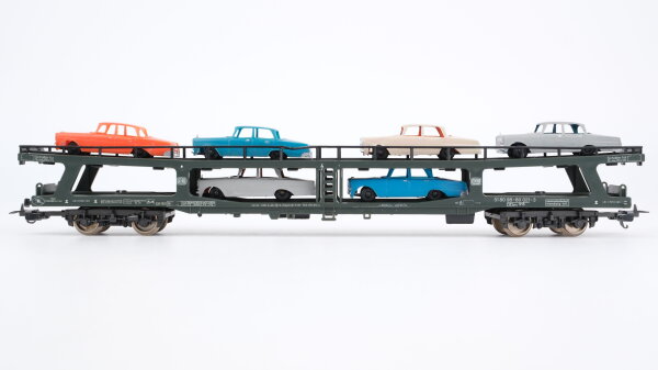 Lima H0 309054 Güterwagen Autotransportwagen teilbeladen grün 80 021-3 DDM915 DB