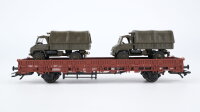 Märklin H0 46958 Niederbordwagen mit Unimog  Kls 443 der DB