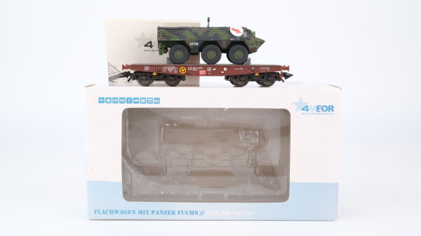 Märklin H0 48710 Schwerlast-Flachwagen mit Transportpanzer Fuchs Rlmmps 651 der DB AG