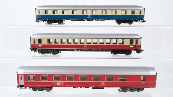 Märklin H0 Konvolut Schlafwagen "TEN" Abteilwagen TEE-Reisezugwagen 1. Kl. DB (Kupplung fehlt)