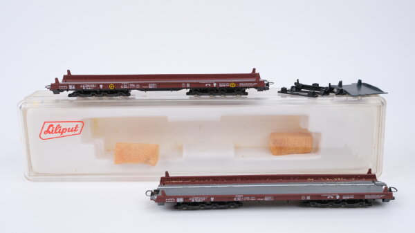 Liliput H0 200 05 Zwei 8achsige Niederflurwagen 498 5 025-7 DB
