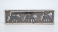Merten H0 2048 6 Warmblutpferde, schwarz/weiß