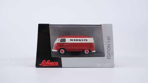 Schuco H0 452613800 VW T1 Bus "Märklin" rot-weiß
