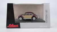 Schuco H0 452535700 VW Käfer dunkelrot-beige