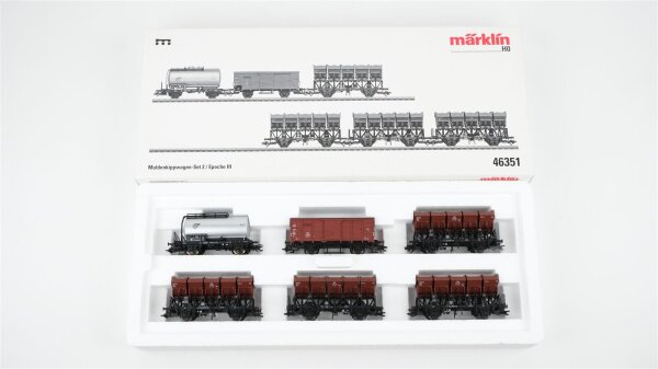 Märklin H0 46351 Muldenkippwagen-Set 2 DB