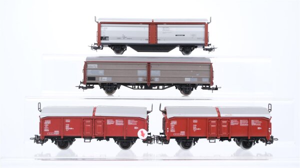 Märklin H0 Konvolut Seitenwandschiebewagen, Klappdeckelwagen DB (Abbrüche)