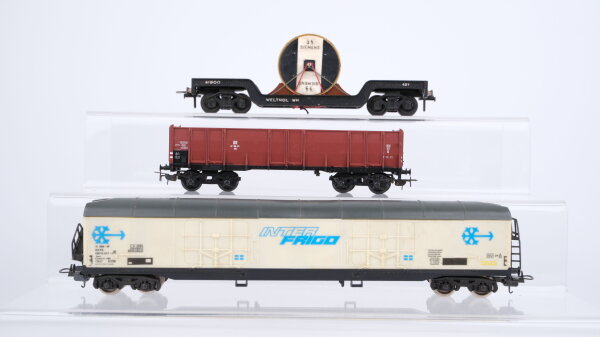 Lima/u.a. H0 Konvolut Kühlwagen "Inter Frigo", Niederflurwagen "Siemens", Hochbordwagen DR/FS/u.a.