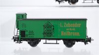 Märklin H0 Konvolut 5 Kühlewagen mit Bremserhaus "Knirps, Zehender Heilbronn, Markgrafen Bräu, Hasseröder, Weinbauschule Weinsberg" DR/u.a.