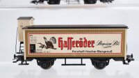 Märklin H0 Konvolut 5 Kühlewagen mit Bremserhaus "Knirps, Zehender Heilbronn, Markgrafen Bräu, Hasseröder, Weinbauschule Weinsberg" DR/u.a.