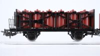 Märklin H0 Konvolut 4 Säurefasswagen, Containertragewagen "Würth", Viehtransportwagen