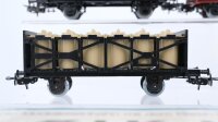 Märklin H0 Konvolut 4 Säurefasswagen, Containertragewagen "Würth", Viehtransportwagen