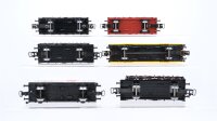 Märklin H0 Konvolut 4 Säurefasswagen, Containertragewagen "Würth", Viehtransportwagen