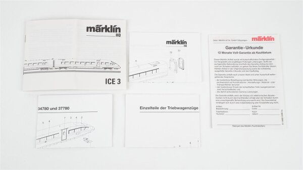 Märklin H0 34780 Triebwagen-Zug ICE 3 - InterCityExpress BR 406 DB Wechselstrom Delta Digital