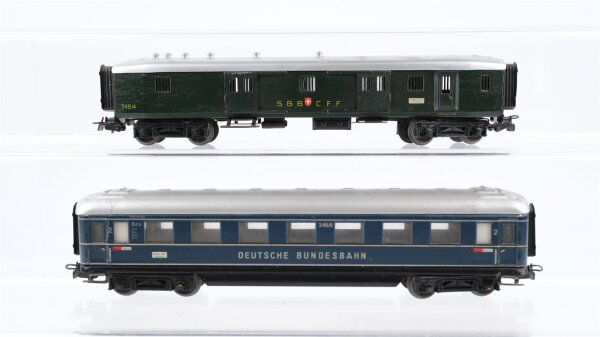 Märklin H0 Konvolut Schnellzugwagen 346/6 Gepäckwagen 348/4 DB u.a.