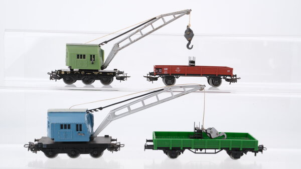 Märklin H0 Konvolut Kranwagen mit Kranschutzwagen DB