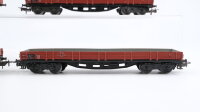 Märklin H0 Konvolut Niederbordwagen teilbeladen mit Containern "Hapag Lloyd" DB