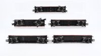 Märklin H0 Konvolut Niederbordwagen teilbeladen mit Containern "Hapag Lloyd" DB