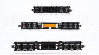 Märklin H0 Konvolut 2 Schwertransportwagen "Trafo AEG, Überseekiste" Rungenwagen mit Holzstämmen DB