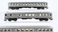 Märklin H0 Konvolut "Silberlinge" Personenwagen 1./2.Kl., 2.Kl., Personenwagen mit Führerstand und Expressgutabteil 2.Kl. DB (ungetestet)