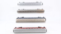 Märklin/Primex H0 Konvolut Packwagen, Speisewagen "DSG" Personenwagen 1.Kl. blau, Personenwagen 1.Kl. beige/oceanblau DB