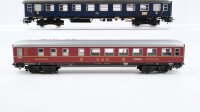 Märklin/Primex H0 Konvolut Packwagen, Speisewagen "DSG" Personenwagen 1.Kl. blau, Personenwagen 1.Kl. beige/oceanblau DB