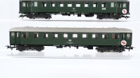 Märklin H0 Konvolut 2 Personenwagen 2.Kl. grün DB (Abbrüche)