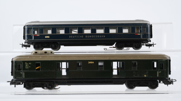 Märklin H0 Konvolut Schnellzugwagen 2. Kl. 346/6 Gepäckwagen 346/4 DB u.a.