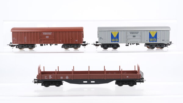 Lima H0 Konvolut Schwenkdachwagen "Varta" Rungenwagen DB