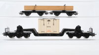 Märklin H0 Konvolut Tiefladewagen beladen "Bahia" Drehschemelwagen mit Langholz DB