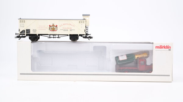 Märklin H0 48002 Museumswagen (Museum 2002) "Kessler & Co." + Mercedes LKW mit Sektflasche DR