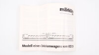 Märklin H0 43714 Zwischenwagen ICE 3 1.Kl. DB