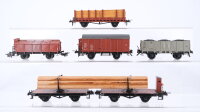 Trix H0 Konvolut Hochbordwagen, gedeckter...
