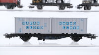 Märklin H0 Konvolut Silowagen "Braunkohlenstaub" Containertragewagen "Hapag Lloyd" Autotransportwagen mit PKW Schwertransportwagen mit Trafo "AEG" DB
