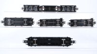Märklin H0 Konvolut Silowagen "Braunkohlenstaub" Containertragewagen "Hapag Lloyd" Autotransportwagen mit PKW Schwertransportwagen mit Trafo "AEG" DB