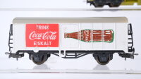 Liliput H0 Konvolut Selbstentladewagen "Kieswerk Hüntwagen, Kies Ag Wil" Kühlwagen "Coca Cola" SBB-CFF/u.a.