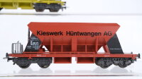 Liliput H0 Konvolut Selbstentladewagen "Kieswerk Hüntwagen, Kies Ag Wil" Kühlwagen "Coca Cola" SBB-CFF/u.a.
