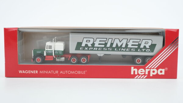 Herpa H0 850010 US Kenworth W900 Traktor + Anhänger "Reimer Express Lines Ltd."