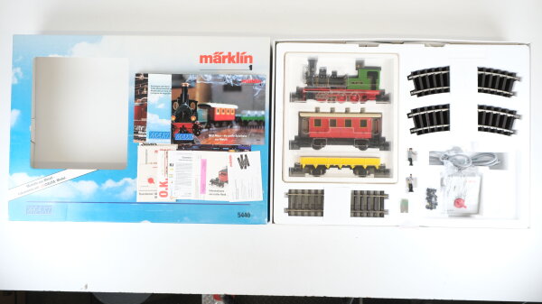 Märklin Spur 1 5440 Start Set Dampflok Max mit Personen und Flachwagen 3 tlg. Dampf Delta Digital