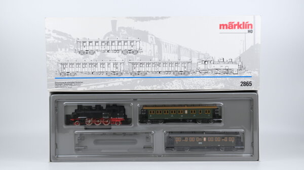 Märklin H0 2865 Personenzug-Set mit Dampflok BR 75 DR Wechselstrom Analog (unvollständig)