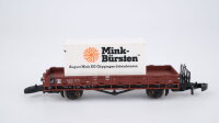 Märklin Z 80023 Flachwagen mit Transporter und Container "Mink-Bürsten" DB